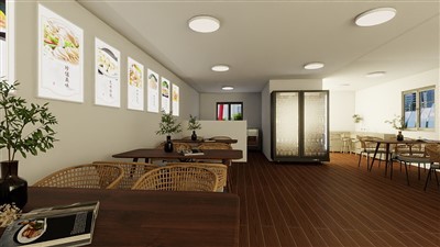 Modular Prefab Tsev Noj Mov Thaij Lub Tsev